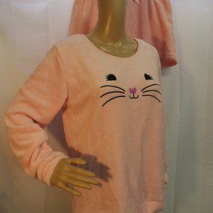 Kitty face pink women sleepwear set